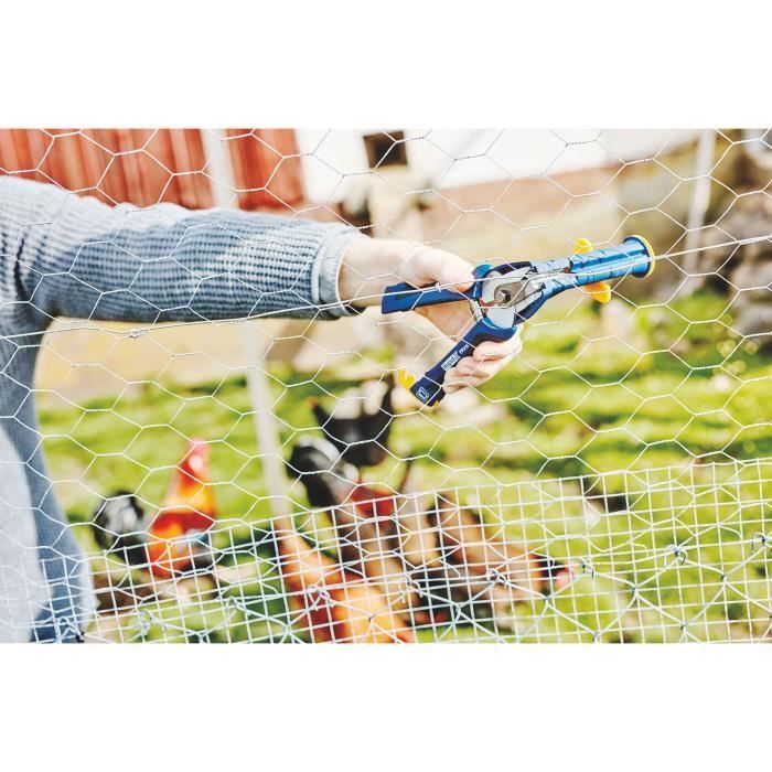 Pince grillage - RAPID - FP216 - Avec chargeur pour agrafes VR16 - Pose de clôture - Blister - (23467900)