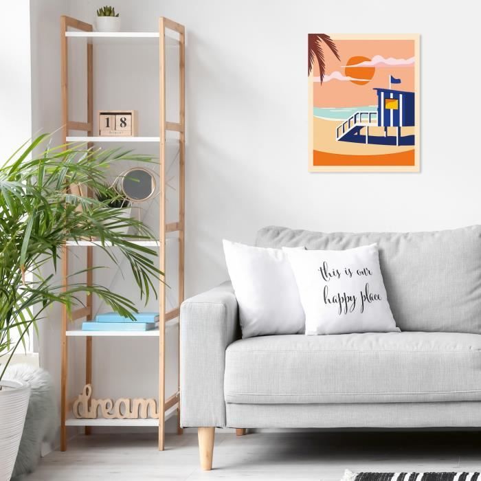 CreArt 24x30 cm Beach Cottage, Adulte, Peinture par numéros, 23896, Ravensburger