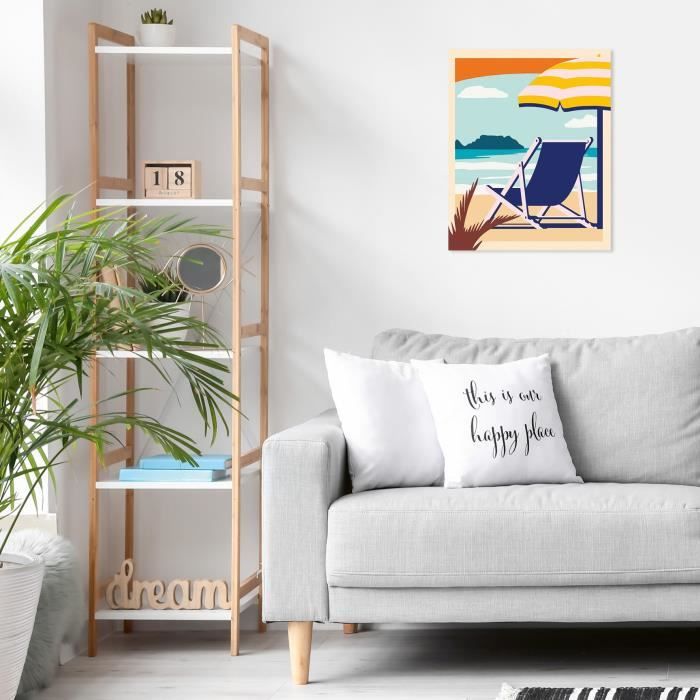 CreArt 24x30 cm Relax at the Beach, Adulte, Peinture par numéros, 23897, Ravensburger