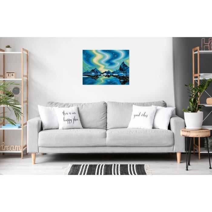 Ravensburger–CreArt Toiles 30x40 cm–Aurores Boréales–Peinture par numéros–Adulte-Activité détente et créative–Des 14 ans–23907