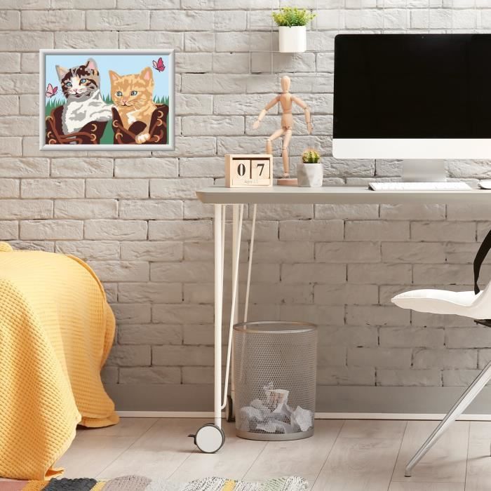 CreArt Kids 18x24cm, Numéro d'Art, Chatons et Chaussures, Kit de peinture par numéros Numéro d'Art, Des 7 ans, 25528, Ravensburger