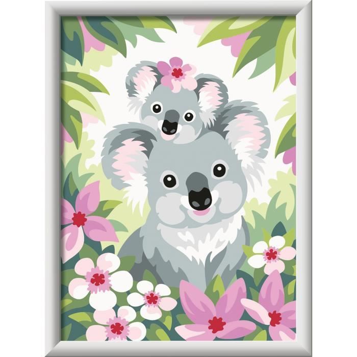 CreArt Kids 18x24cm Maman koala et son bébé, Kit de peinture par numéros Numéro d'Art, Des 9 ans, 25833, Ravensburger
