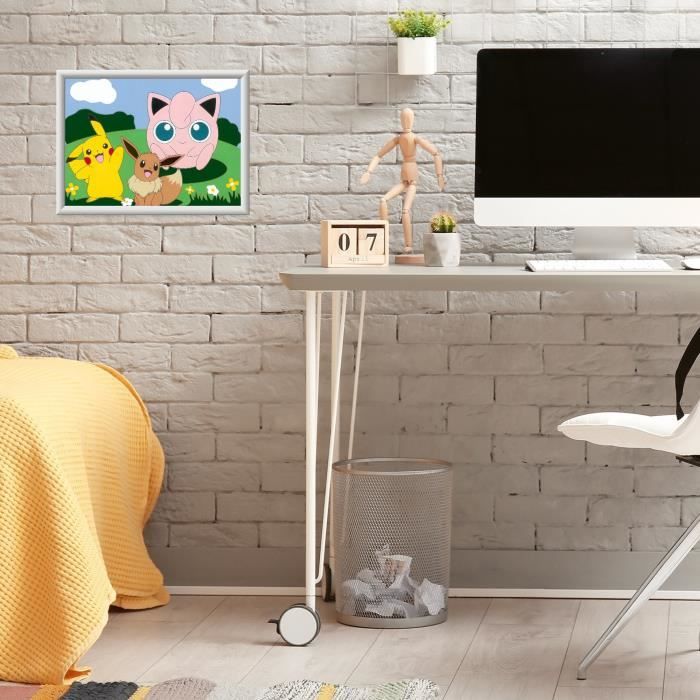 CreArt Kids 18x24cm Pokemon, Kit de peinture par numéros Numéro d'Art, Des 7 ans, 25839, Ravensburger