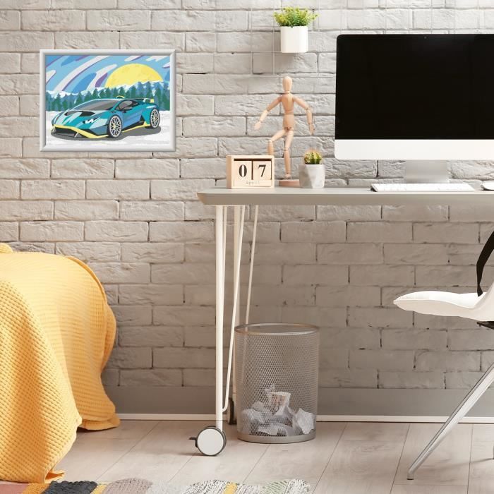 CreArt Kids 18x24cm Lamborghini, Kit de peinture par numéros Numéro d'Art, Des 7 ans, 25842, Ravensburger