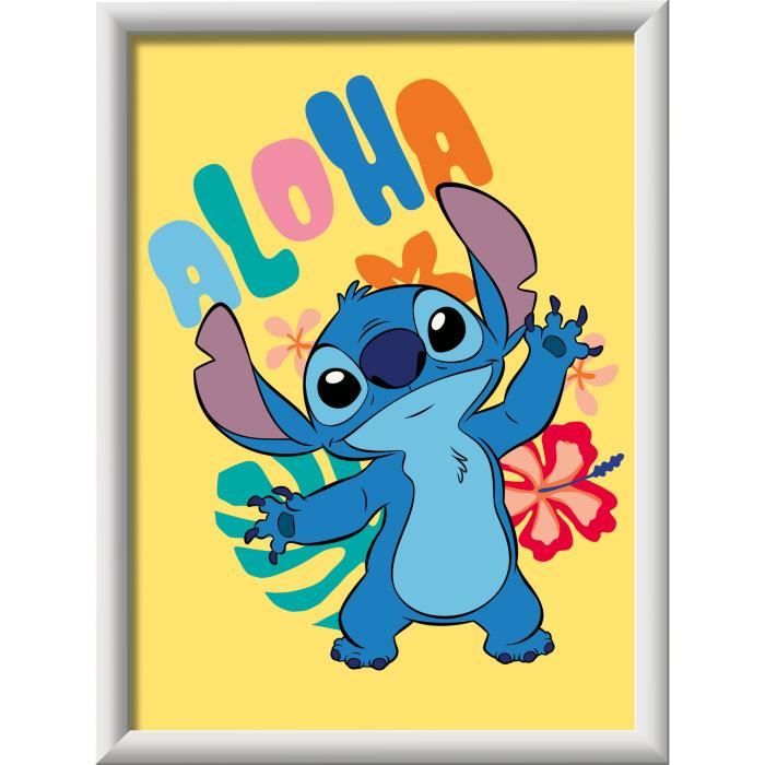 CreArt Kids 18x24cm Stitch, Kit de peinture par numéros Numéro d'Art, Des 7 ans, 25844, Ravensburger