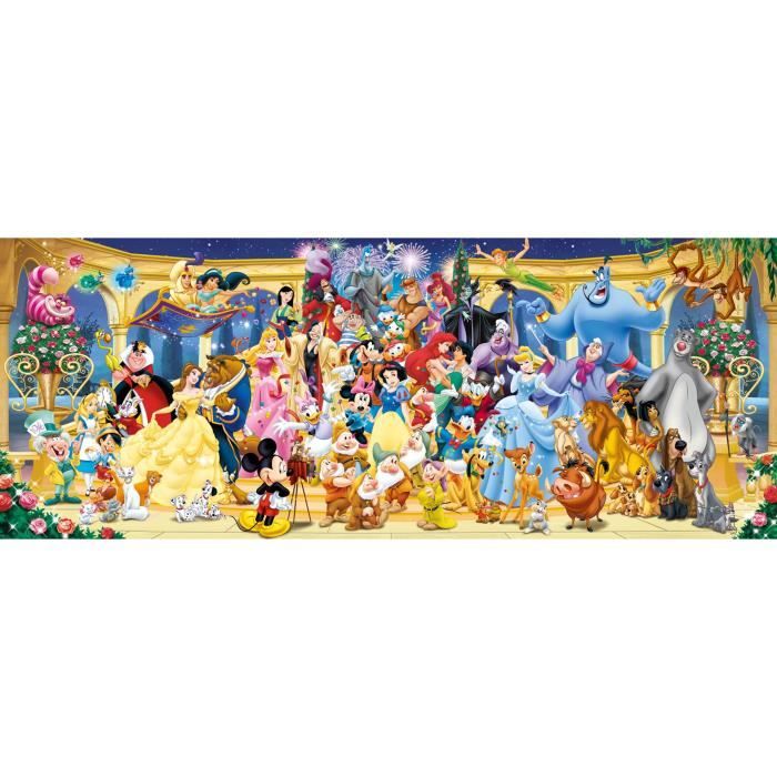 Puzzle 1000 pieces photo de groupe Disney, Panorama, Adultes et enfants des 14 ans, 12000444, Ravensburger