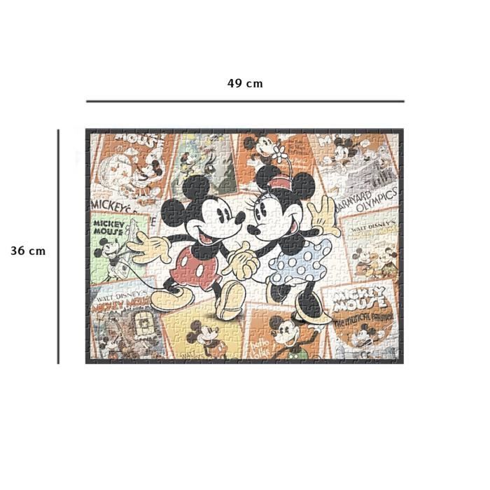 Puzzle 500 pieces Souvenirs de Mickey, Disney, Adultes et enfants, des 12 ans, 12000969, Nathan