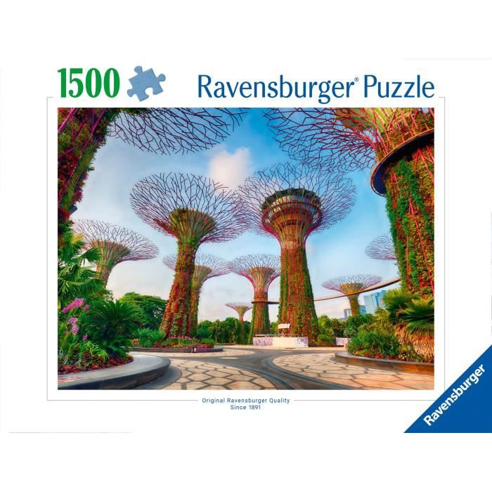 Puzzle 1500 pieces Jardin de la baie de Singapour, des 14 ans, Puzzle de qualité supérieure, Singapour, 12001396, Ravensburger