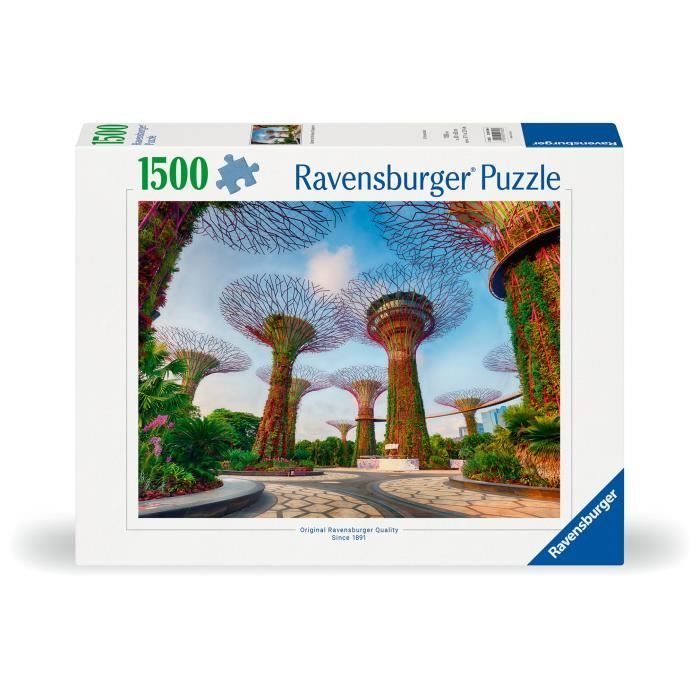 Puzzle 1500 pieces Jardin de la baie de Singapour, des 14 ans, Puzzle de qualité supérieure, Singapour, 12001396, Ravensburger