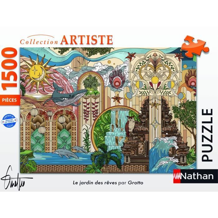 Puzzle 1500 pieces Le jardin des reves, des 14 ans, Puzzle de qualité supérieure, Collection Artiste, 12001612, Nathan