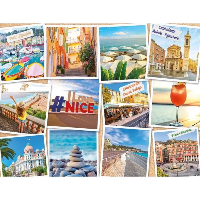 Puzzle 2000 pieces Nice, Côte d'Azur, Adultes et enfants des 14 ans, Collection Urbain, France, 12001613, Nathan