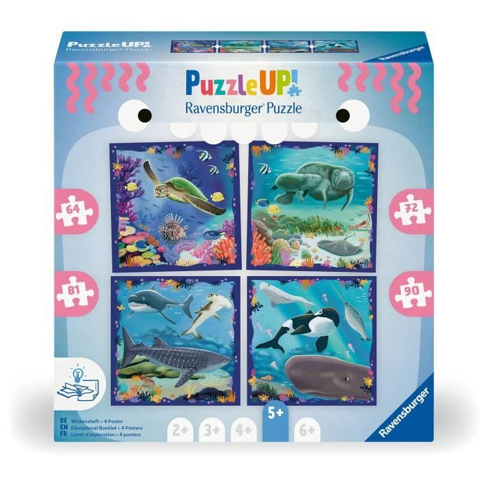 Puzzle Enfant, Puzzle UP!, Les animaux marins, des 5 ans, 12004004, Ravensburger