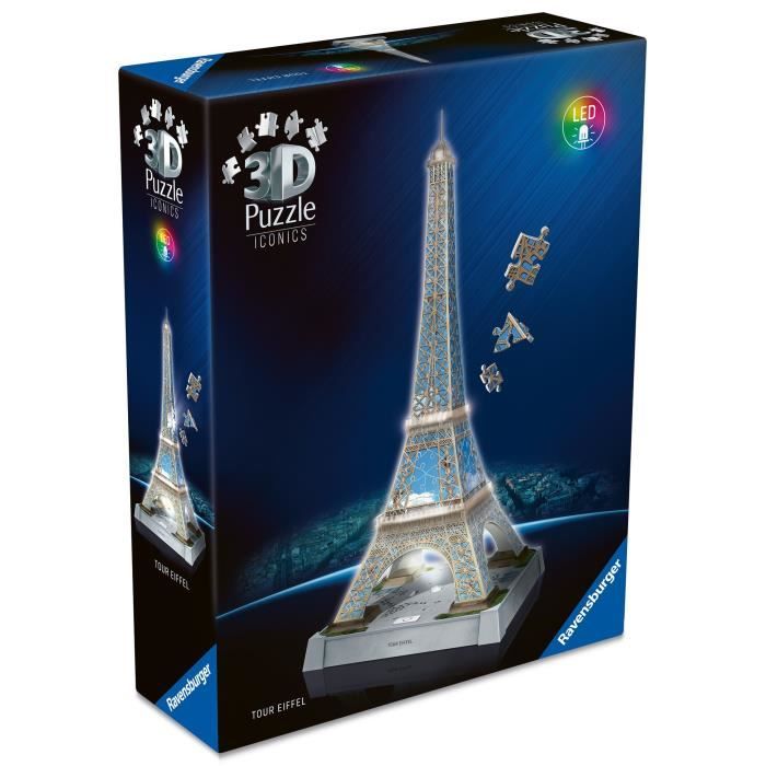 Puzzle 3D Iconics - Tour Eiffel illuminée