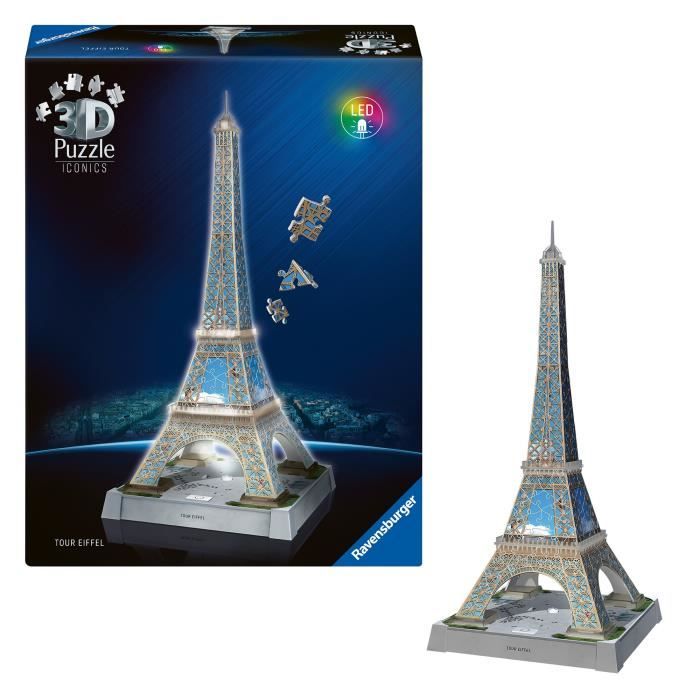 Puzzle 3D Iconics - Tour Eiffel illuminée