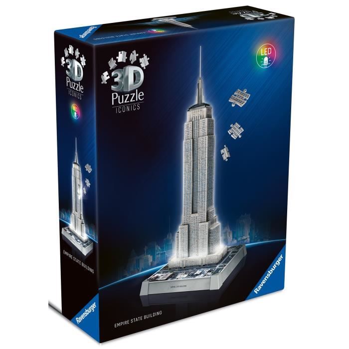 Puzzle 3D Iconics - Empire State Building illuminé