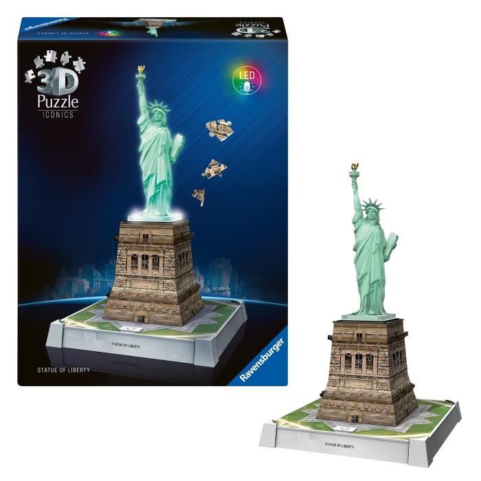 Puzzle 3D Iconics - Statue de la Liberté illuminée