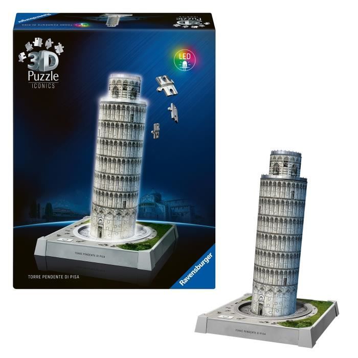 Puzzle 3D Iconics - Tour de Pise illuminée