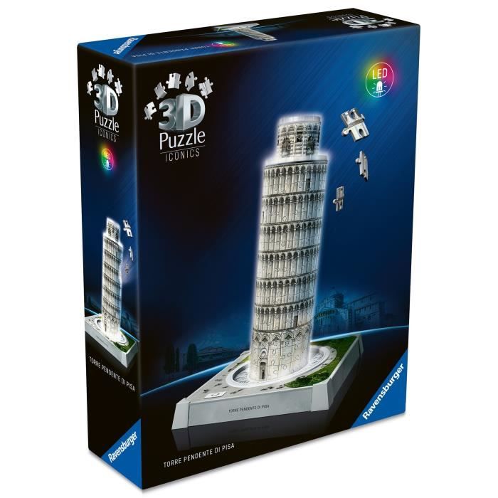 Puzzle 3D Iconics - Tour de Pise illuminée