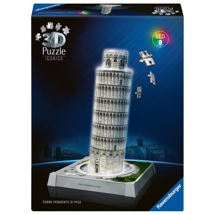Puzzle 3D Iconics - Tour de Pise illuminée
