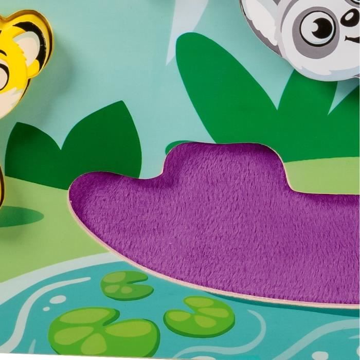 Ravensburger play+, Puzzle en bois sensoriel et aimantÈ - Dans la jungle , 6-36 mois, Premier ‚ge, bÈbÈ