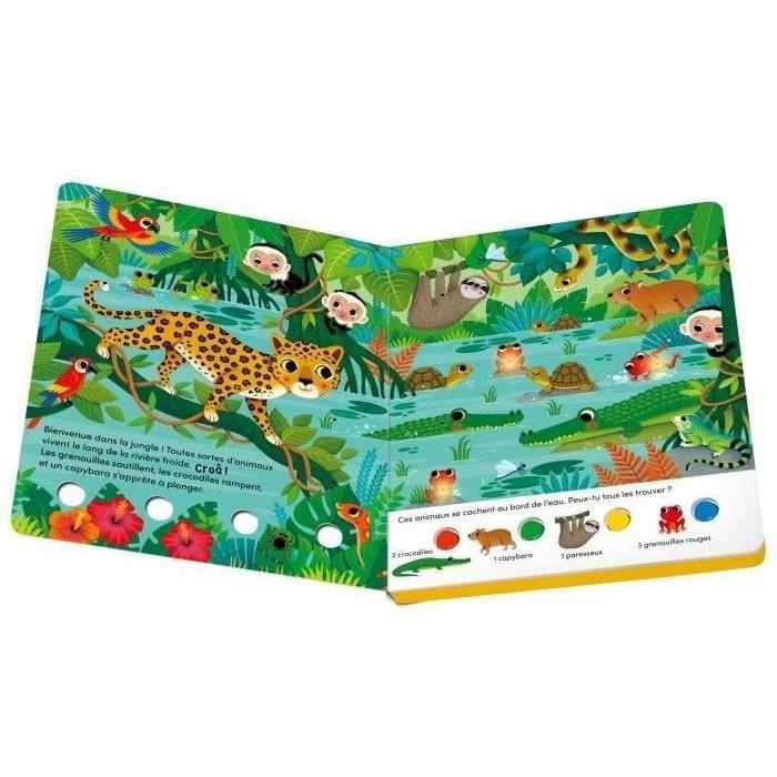Ravensburger play+, Cherche et brille - Dans la jungle, Livre, Premier ‚ge, bÈbÈ