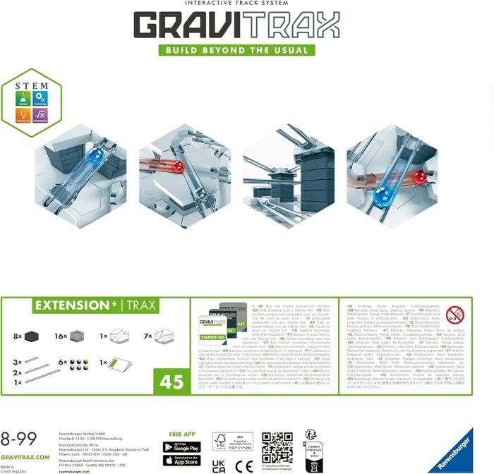GraviTrax Set d'Extension Trax / Rails - 224142 - A partir de 8 ans Ravensburger