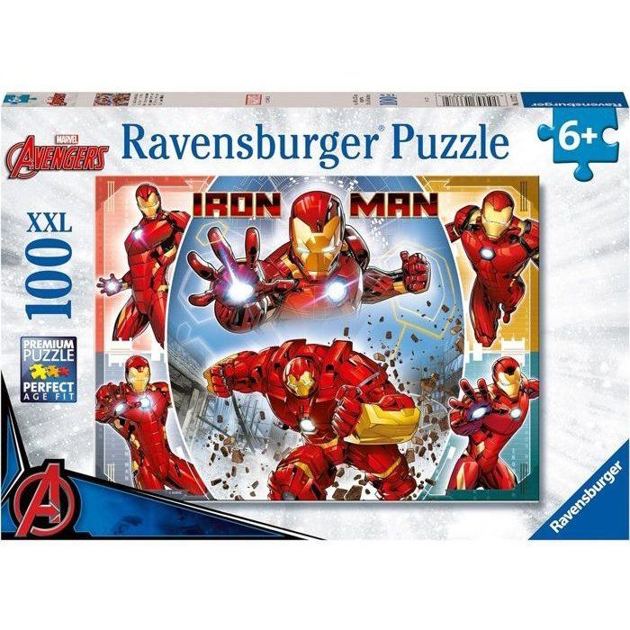 Puzzle 100 pieces XXL, Le puissant Iron Man / Marvel Avengers, 00013377, A partir de 6 ans, Ravensburger, MARVEL HEROS