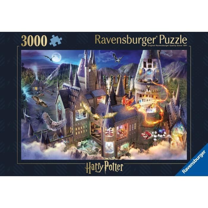 Puzzle 3000 pieces Vue sur le château de Poudlard / Harry Potter, des 14 ans, 17561, Ravensburger