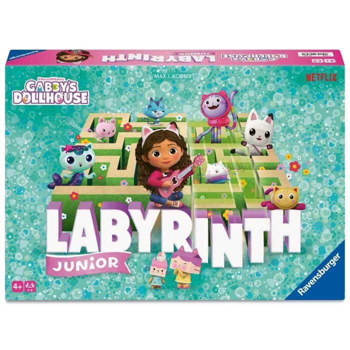 Jeu de société ravensburger gabby's dollhouse junior laybrinth