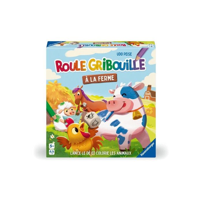 Roule Gribouille a la ferme - Jeu de société - Coloriage - Des 5 ans - Ravensburger