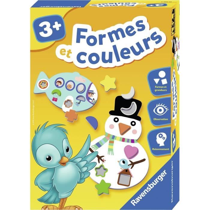 Jeu Èducatif - Formes et couleurs - Ravensburger - Apprentissage des formes et des grandeurs - Des 3 ans