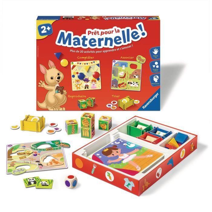 Pret pour la maternelle ! - Coffret complet éducatif - 20 activités - Préparation Programme Maternelle - Ravensburger - Des 2 ans