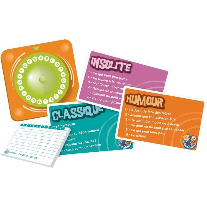 LES INCOLLABLES Le P'tit bac - Ravensburger - Jeu de société enfants - Petit Bac revisité, original et fun - Des 6 ans