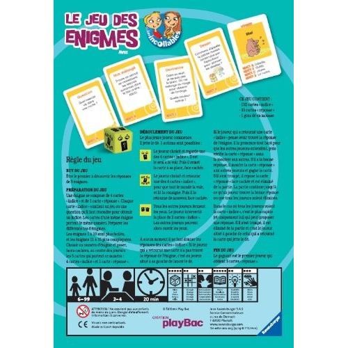 LES INCOLLABLES Le jeu des Enigmes - Ravensburger - Jeu de société enfants - Réfléxion et logique - 2 a 4 joueurs - Des 6 ans