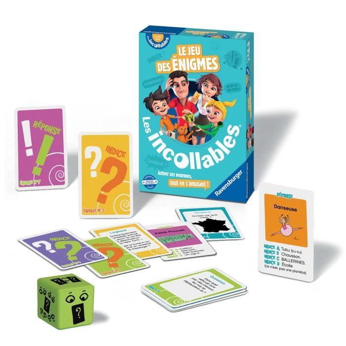 LES INCOLLABLES Le jeu des Enigmes - Ravensburger - Jeu de société enfants - Réfléxion et logique - 2 a 4 joueurs - Des 6 ans