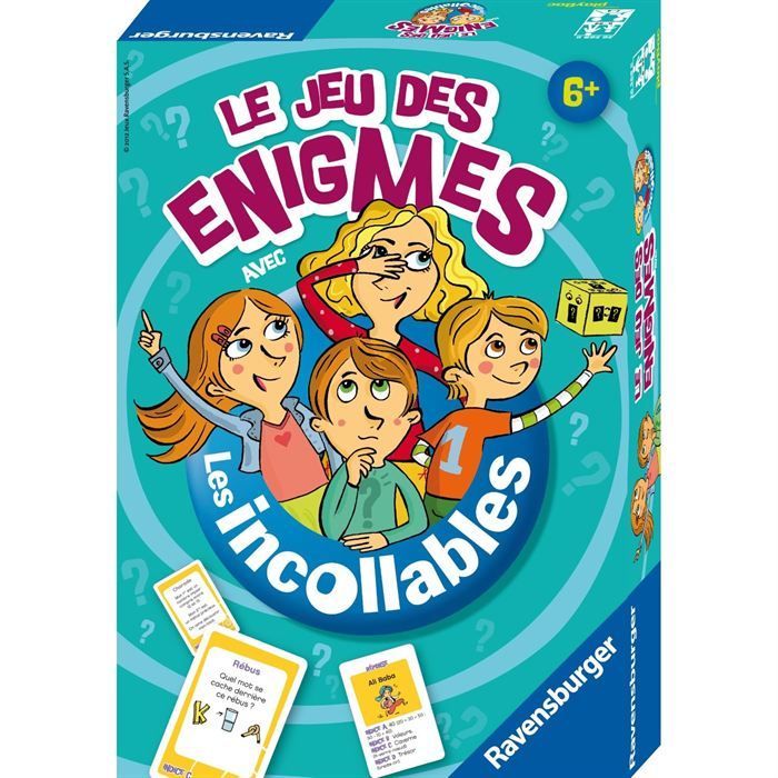 LES INCOLLABLES Le jeu des Enigmes - Ravensburger - Jeu de société enfants - Réfléxion et logique - 2 a 4 joueurs - Des 6 ans