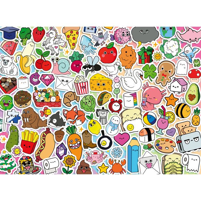 Ravensburger - Puzzle 500 pieces - Stickers kawaii - Adultes et enfants des 12 ans - Puzzle de qualité supérieure - 12001796