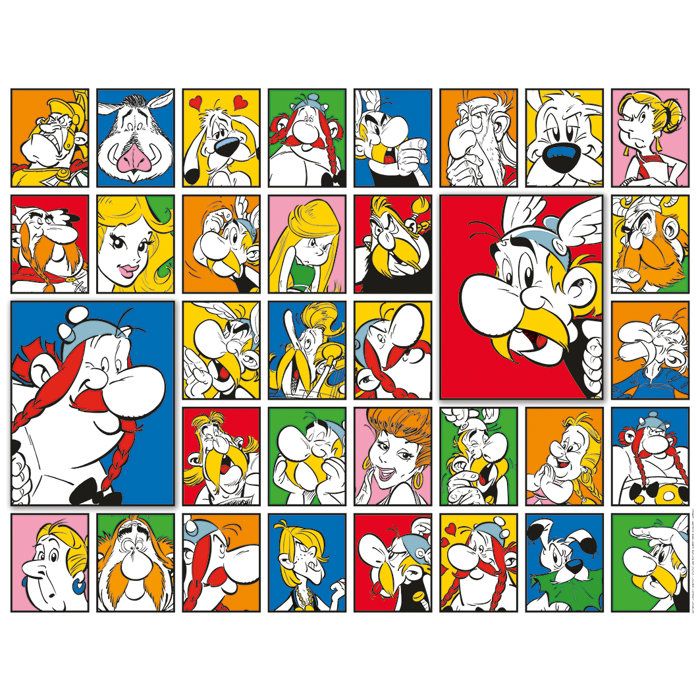 Nathan - Puzzle 2000 pieces - Les portraits / Astérix -des 14 ans - Puzzle de qualité supérieure - Collection Mes Héros - 12001820
