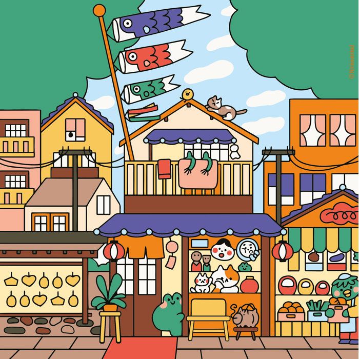 Ravensburger – CreArt – Adulte – Peinture par numéros – Kawaii Street / Niniwanted – Illustrateur – Loisir créatif – 12023273