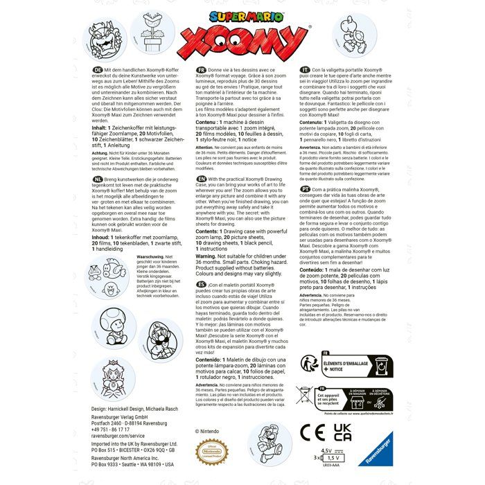 Ravensburger – Xoomy – Super Mario – Dessin – Loisir créatif – Des 6 ans – 12028006