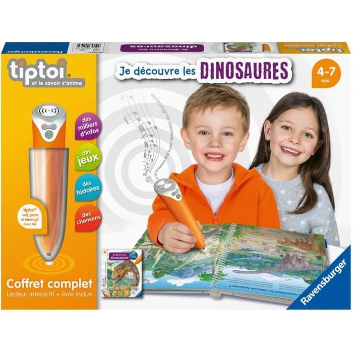 Coffret complet tiptoi Ravensburger Je dÈcouvre les dinosaures