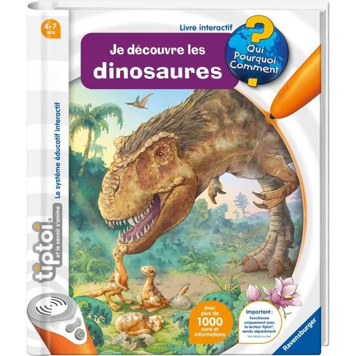 Coffret complet tiptoi Ravensburger Je dÈcouvre les dinosaures