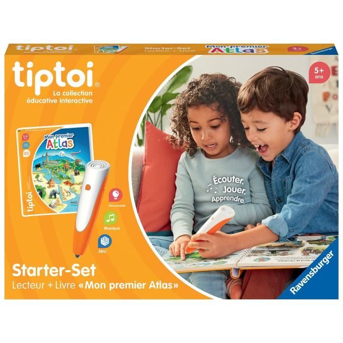 Tiptoi Starter Atlas, lecteur et livre, 00177, A partir de 5 ans, Ravensburger