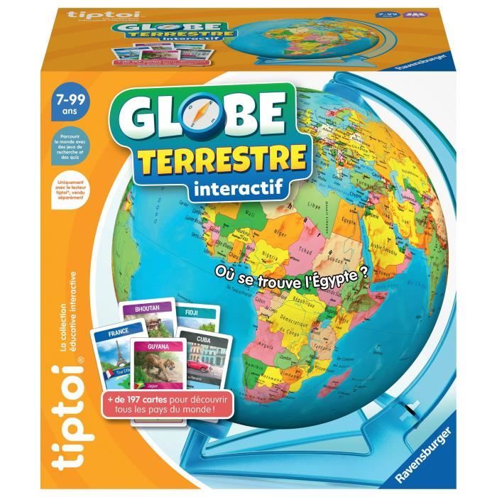 tiptoi® Globe terrestre interactif, 00000191, 7 ans, Ravensburger