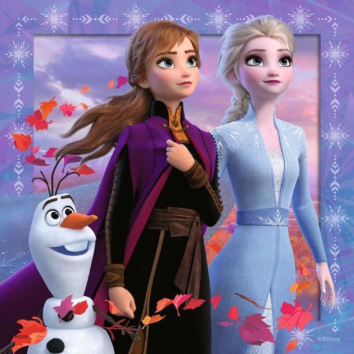 Puzzles 3x49 pieces La Reine des Neiges 2, Le voyage commence, Des 5 ans, Ravensburger