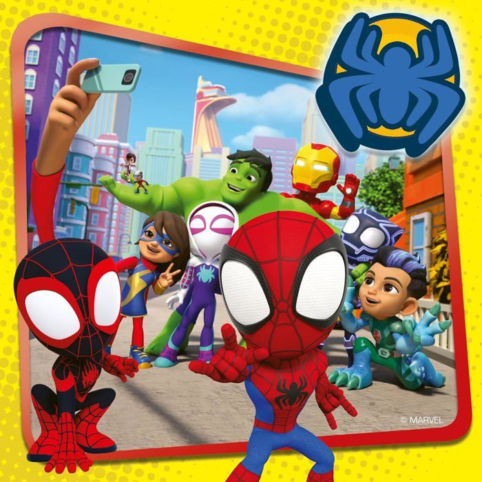 Puzzles 3x49 pieces Spidey, le lanceur de toile, Spiderman, Des 5 ans, 00005730, Ravensburger