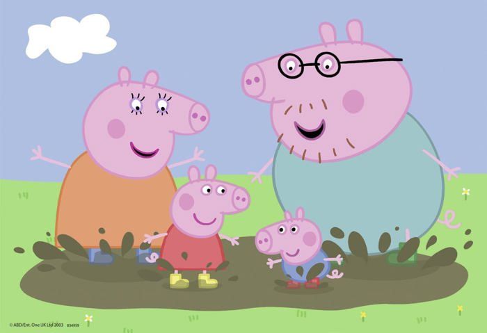 Puzzles Peppa Pig La vie de famille Ravensburger 2x24 pieces pour enfant des 4 ans