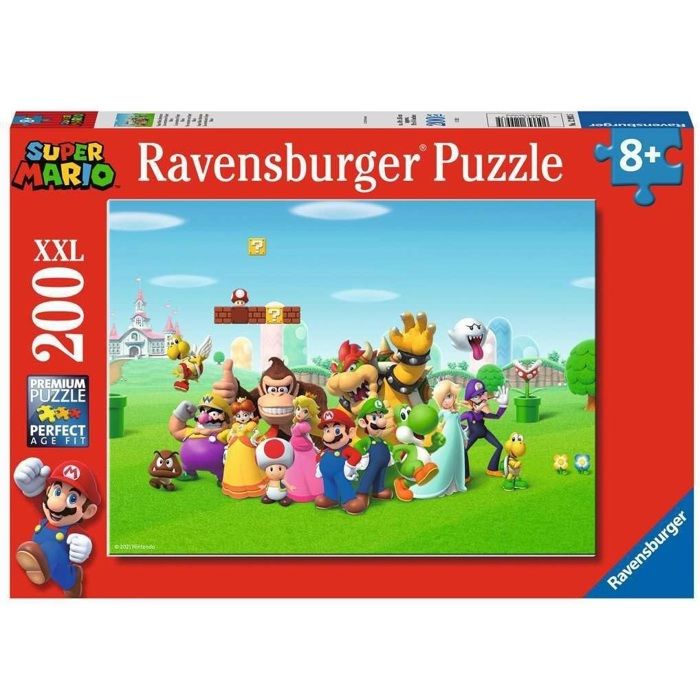 Puzzle 200 pieces XXL Les aventures de Super Mario, 00012993, Des 8 ans, Ravensburger