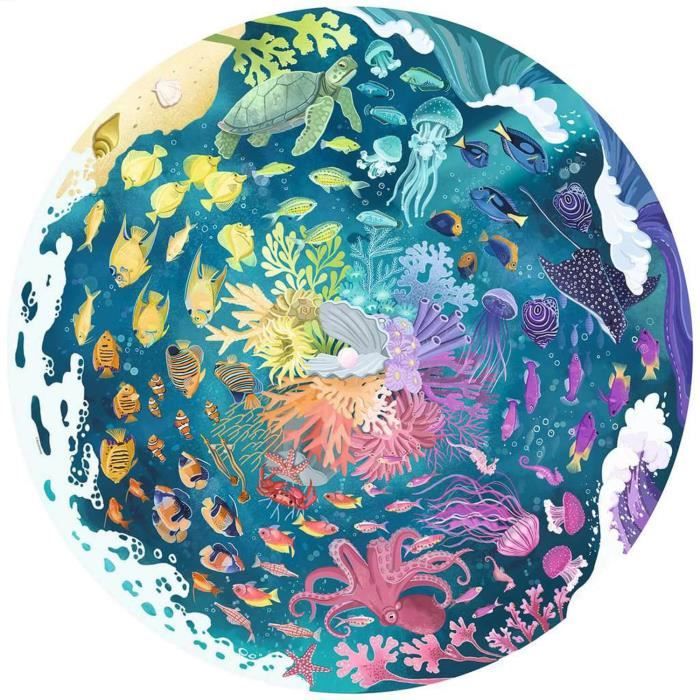 Puzzle rond 500 pieces Océan, Circle of Colors, Puzzle Adulte, des 12 ans, 17170, Ravensburger