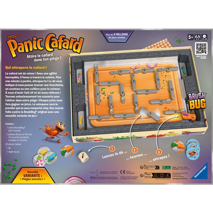 Panic Cafard, Jeu Société Enfants, Des 5 Ans, Ravensburger
